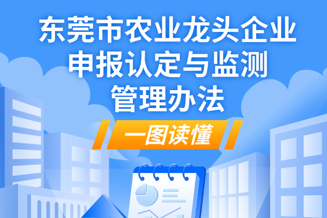 一图读懂 | 东莞市农业龙头企业申报认定与监测管理办法